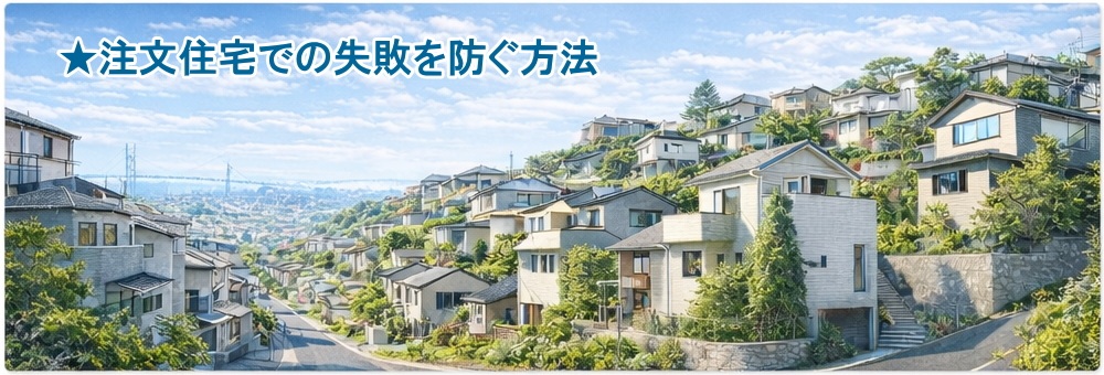 横浜で注文住宅を建てる前に後悔ポイントを確認するイメージ